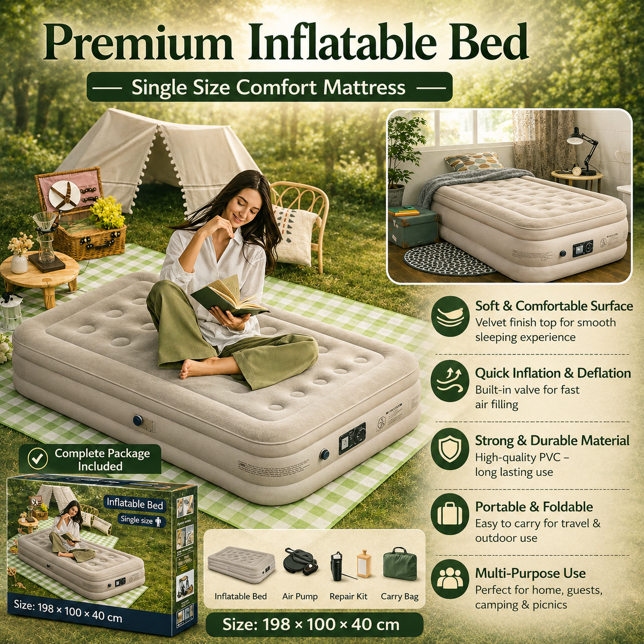 Automatic Inflatable Bed image 2