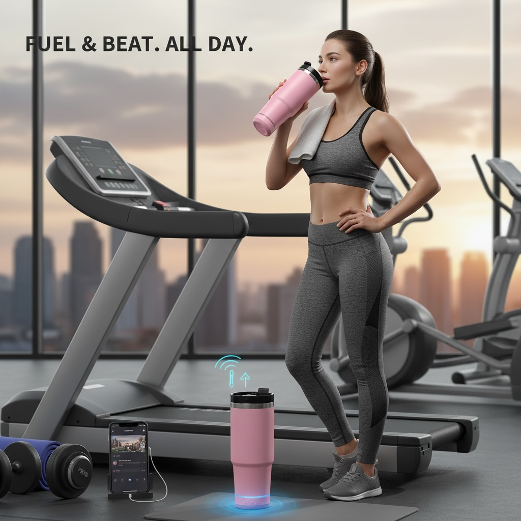 Premium Tumbler With Bluetooth Speaker image 2